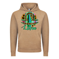 Vintage Coffee Libra Zodiac Sign Sunflower Leopard Serape Vintage Hoodie - RanaPortraitStore