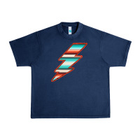 Navy Teal and Orange Serape Lightning Urban Heavy Tee - Bettercallsaul