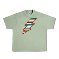 Oil Green Teal and Orange Serape Lightning Urban Heavy Tee - Bettercallsaul