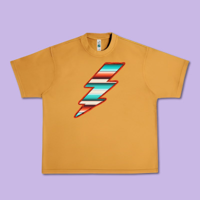 Teal And Orange Serape Lightning Urban Heavy Tee Designed By Bettercallsaul