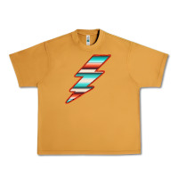 Peanut Butter Teal and Orange Serape Lightning Urban Heavy Tee - Bettercallsaul