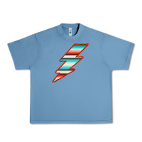 Pebble Blue Teal and Orange Serape Lightning Urban Heavy Tee - Bettercallsaul