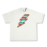 Pistachio Teal and Orange Serape Lightning Urban Heavy Tee - Bettercallsaul