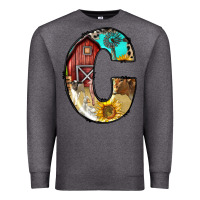 Charcoal Heather farm life alphabet lowercase letters c Premium Sweatshirt - BundleAndBundleShop