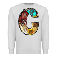 Dove Grey farm life alphabet lowercase letters c Premium Sweatshirt - BundleAndBundleShop