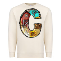 Sandshell farm life alphabet lowercase letters c Premium Sweatshirt - BundleAndBundleShop