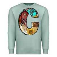 Seafoam farm life alphabet lowercase letters c Premium Sweatshirt - BundleAndBundleShop