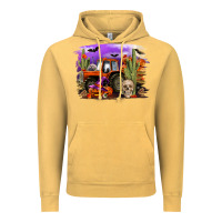 Vintage Mustard Halloween tractor Vintage Hoodie - RanaPortraitStore