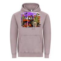 Vintage Zinc Halloween tractor Vintage Hoodie - RanaPortraitStore
