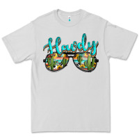 Dove Grey western howdy police sunglasses Premium Tee - NancyCooperArtShop