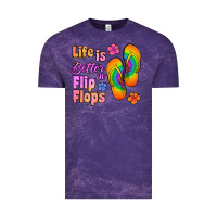 Cloud Purple life is better in flip flops Vintage Tee - Jasminsmagicworld