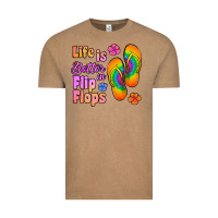 Vintage Coffee life is better in flip flops Vintage Tee - Jasminsmagicworld