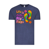 Vintage Denim life is better in flip flops Vintage Tee - Jasminsmagicworld