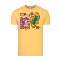 Vintage Mustard life is better in flip flops Vintage Tee - Jasminsmagicworld