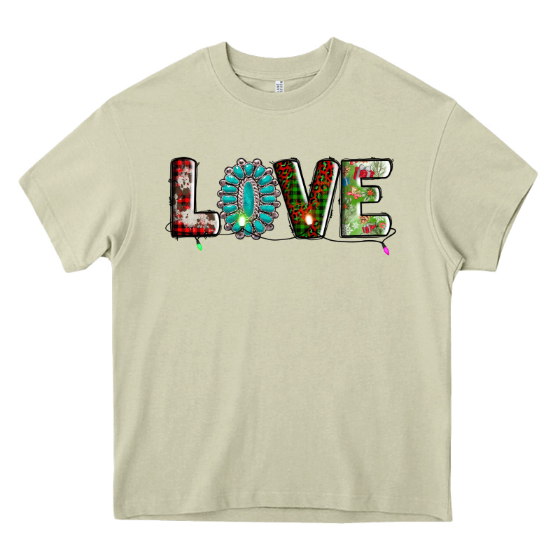 Love Christmas Gemstone Heavy Core Tee by AdoDesignShop | Teevron