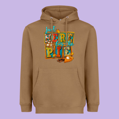 Just Here For The Pie Heavyweight Hoodie Designed By Fadigitalartstudio