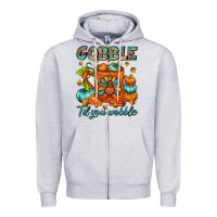 Heather Grey Gobble Til You Wobble Coffee Mug Zipper Hoodie - FaDigitalArtStudio