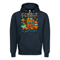 Navy Gobble Til You Wobble Coffee Mug Zipper Hoodie - FaDigitalArtStudio
