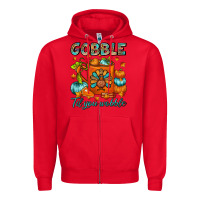 Red Gobble Til You Wobble Coffee Mug Zipper Hoodie - FaDigitalArtStudio