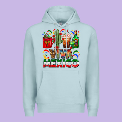 Viva Mexico Coffee Cups With Cactus And Tequila Premium Hoodie Designed By Fadigitalartstudio