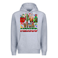 Heather Grey Viva Mexico Coffee Cups With Cactus And Tequila Premium Hoodie - FaDigitalArtStudio