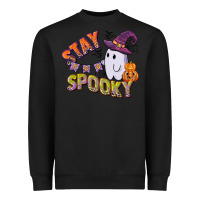 Black stay spooky Heavyweight Sweatshirt - CowGirlArtShop