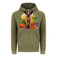 Vintage Olive Halloween german shepherd Vintage Hoodie - RanaPortraitStore