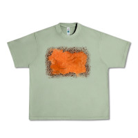 Oil Green gemstone orange leopard background Urban Heavy Tee - JahusDesignShop