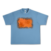Pebble Blue gemstone orange leopard background Urban Heavy Tee - JahusDesignShop