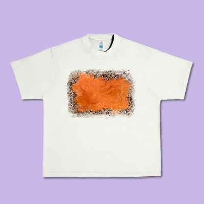 Gemstone Orange Leopard Background Urban Heavy Tee Designed By Jahusdesignshop
