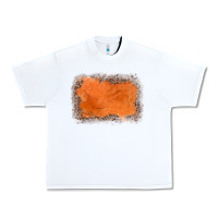 White gemstone orange leopard background Urban Heavy Tee - JahusDesignShop