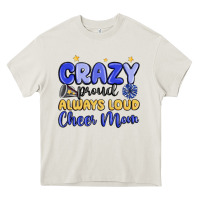 Cream crazy proud always loud cheer mom Heavy Core Tee - MaliasSmallBusiness