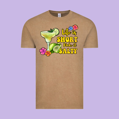 Life Is Short Make It Salty Vintage Tee Designed By Jasminsmagicworld
