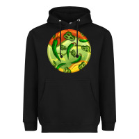 Black hispanic heritage month round earrings 1 Heavyweight Hoodie - BundleAndBundleShop