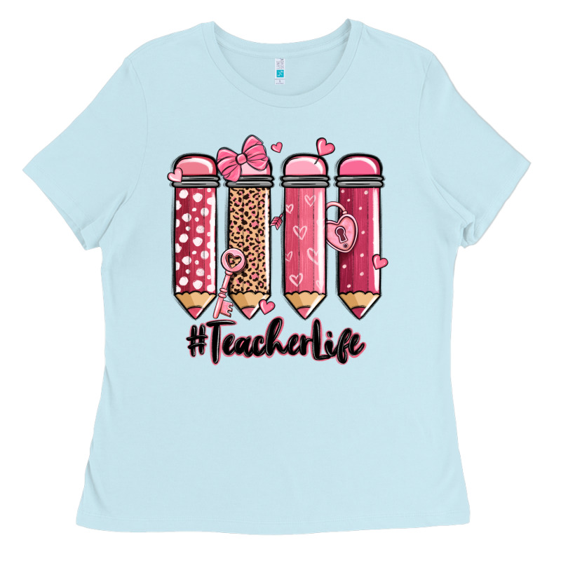 Valentine's Day Teacher Life Pencils Ladies Tee by MaliasSmallBusiness | Teevron