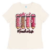 Bone valentine's day teacher life pencils Ladies Tee - MaliasSmallBusiness