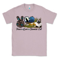 Lilac Peace Love Siamese Cat Classic Tee - LillyAllenDesigns