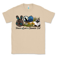 Mushroom Peace Love Siamese Cat Classic Tee - LillyAllenDesigns