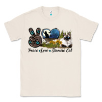 Natural Peace Love Siamese Cat Classic Tee - LillyAllenDesigns