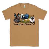Toasted Coconut Peace Love Siamese Cat Classic Tee - LillyAllenDesigns