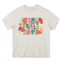 Cream stay trippy little hippie Heavy Core Tee - MaliasSmallBusiness