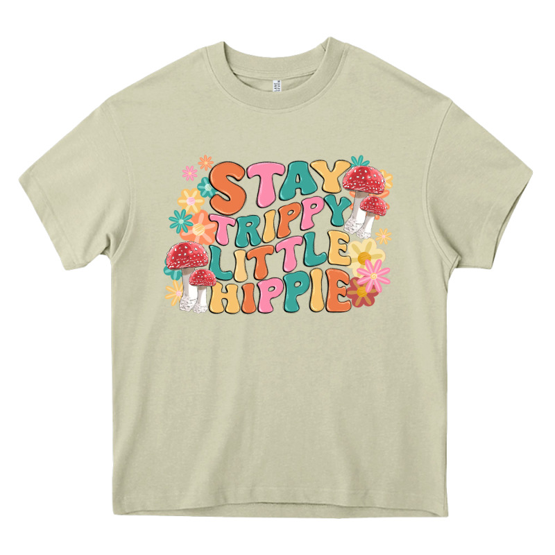 Stay Trippy Little Hippie Heavy Core Tee by MaliasSmallBusiness | Teevron