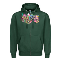 Sports Green Nurse Zipper Hoodie - FaDigitalArtStudio
