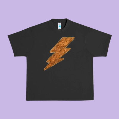 Western Vintage Pattern Lightning Urban Heavy Tee Designed By Bettercallsaul