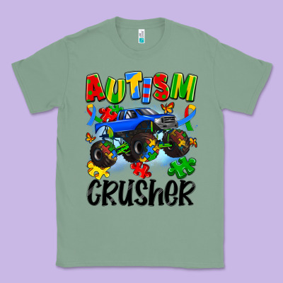 Autism Crusher Classic Tee Designed By Artiststas