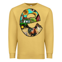 Antique Gold farm life alphabet lowercase letters e Premium Sweatshirt - BundleAndBundleShop