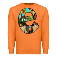 Carrot farm life alphabet lowercase letters e Premium Sweatshirt - BundleAndBundleShop