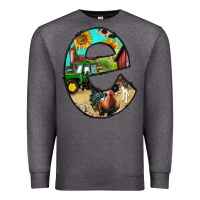 Charcoal Heather farm life alphabet lowercase letters e Premium Sweatshirt - BundleAndBundleShop
