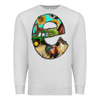 Dove Grey farm life alphabet lowercase letters e Premium Sweatshirt - BundleAndBundleShop