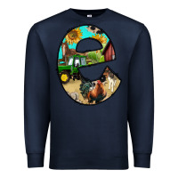 Navy farm life alphabet lowercase letters e Premium Sweatshirt - BundleAndBundleShop